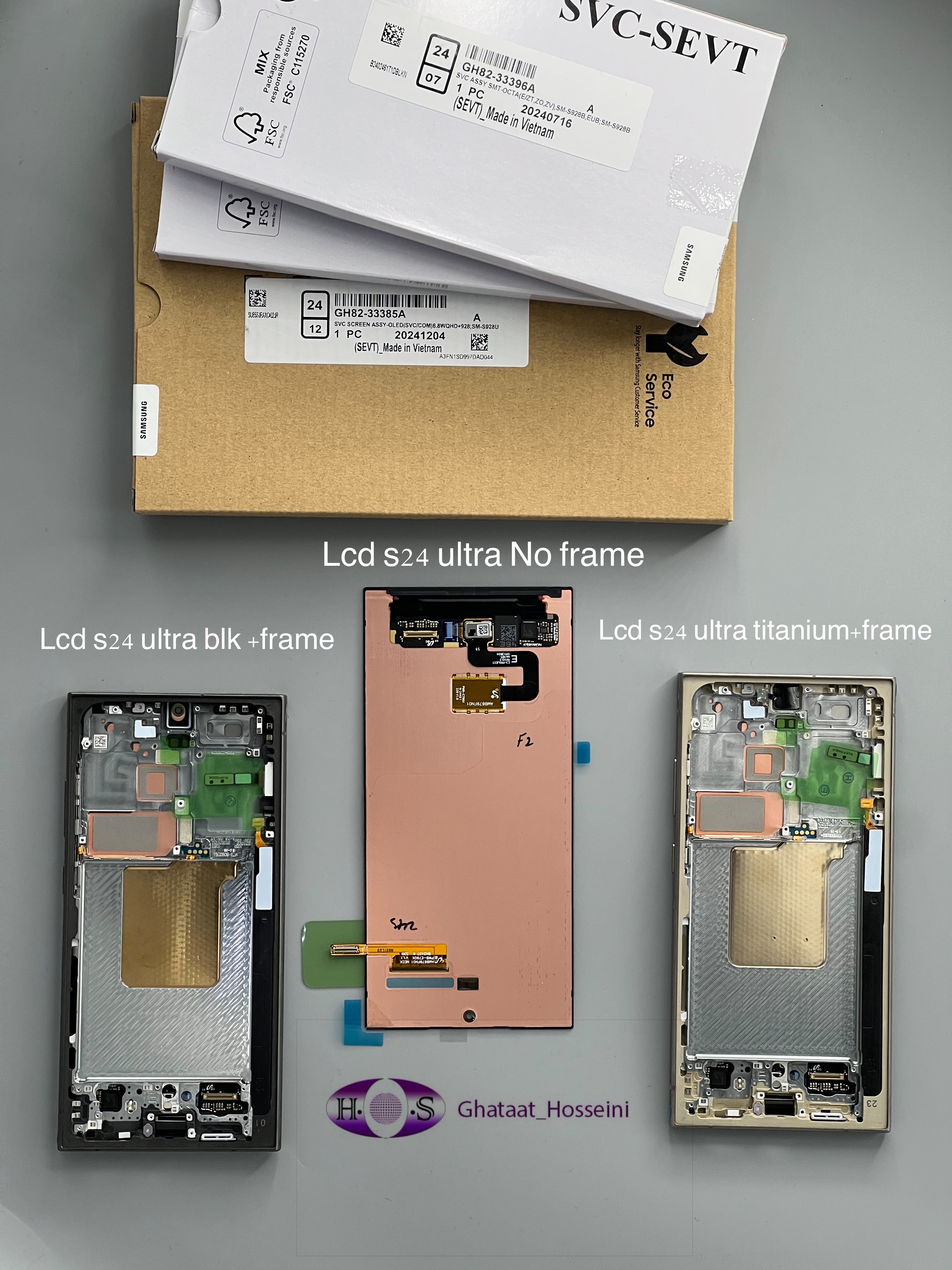 Lcd sam s24 ultra+frame org service pack