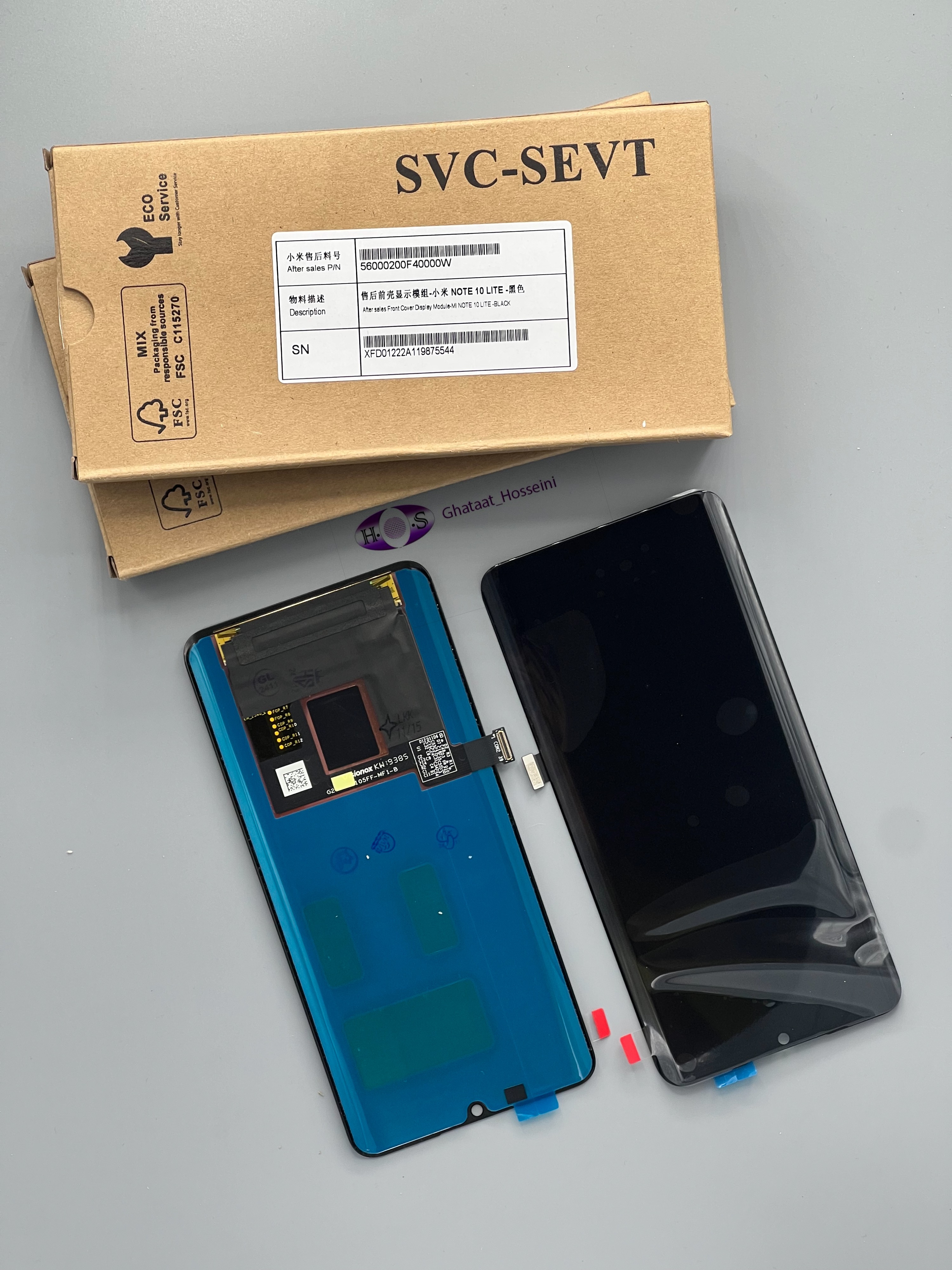 تاچ و السیدی گوشی شیامی Xiaomi Mi Note10 Edgeبدون فریم اصلی شرکتی