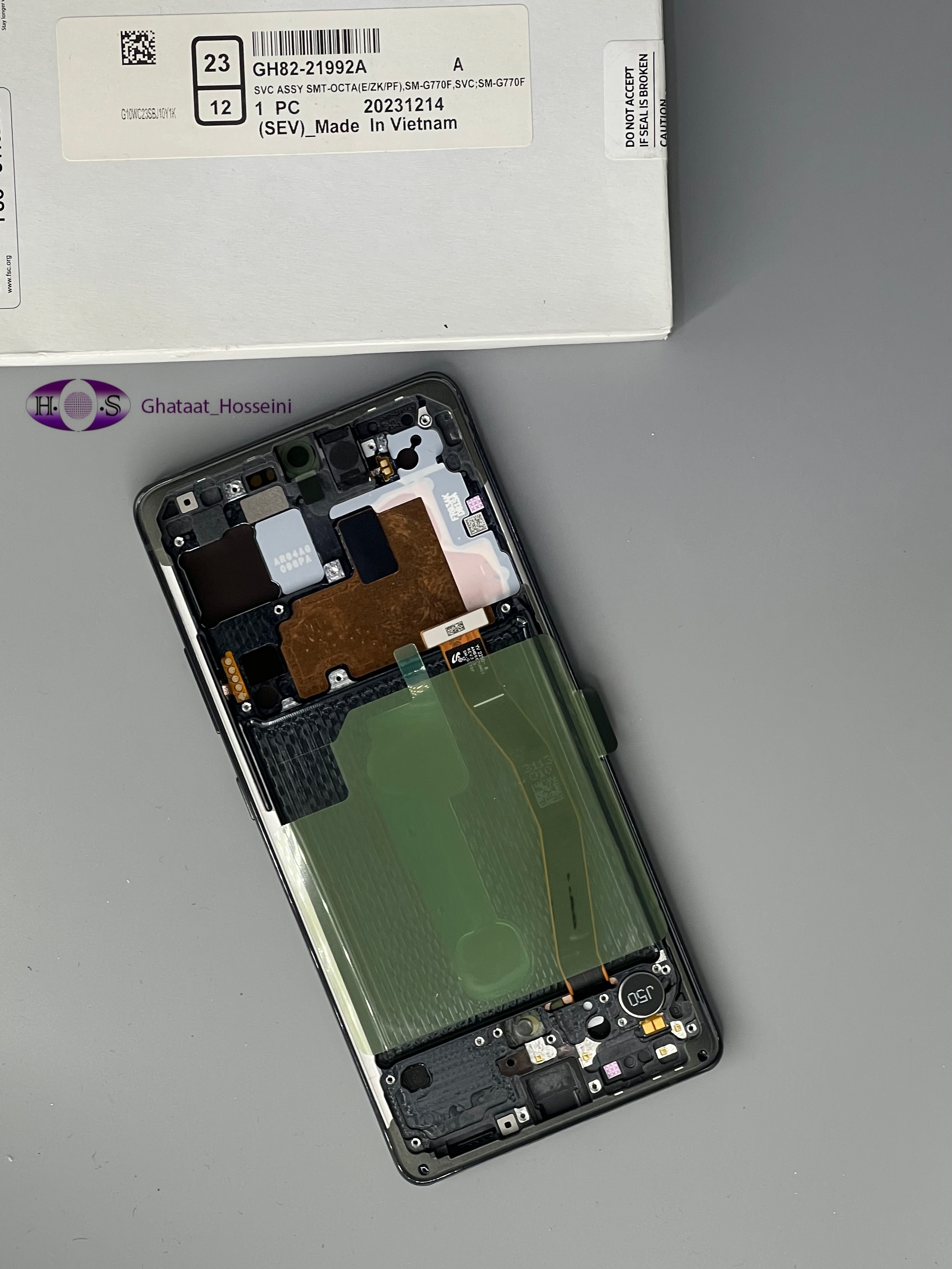 تاچ و السیدی گوشی سامسونگ Samsung S10 lit/G770+Frame service packبافریم اورجینال سرویس پک