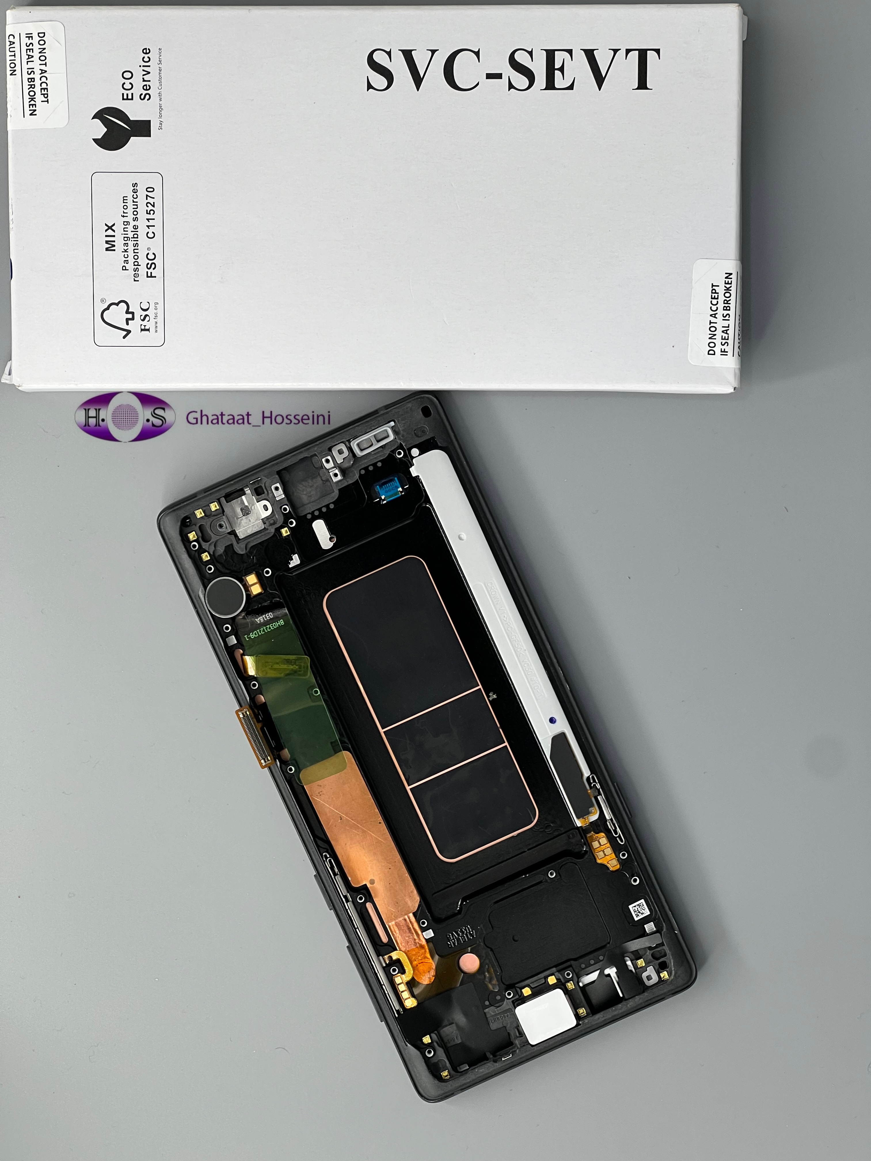 تاچ و السیدی گوشی سامسونگ Samsung Note9 بافریم اصلی سرویس پک