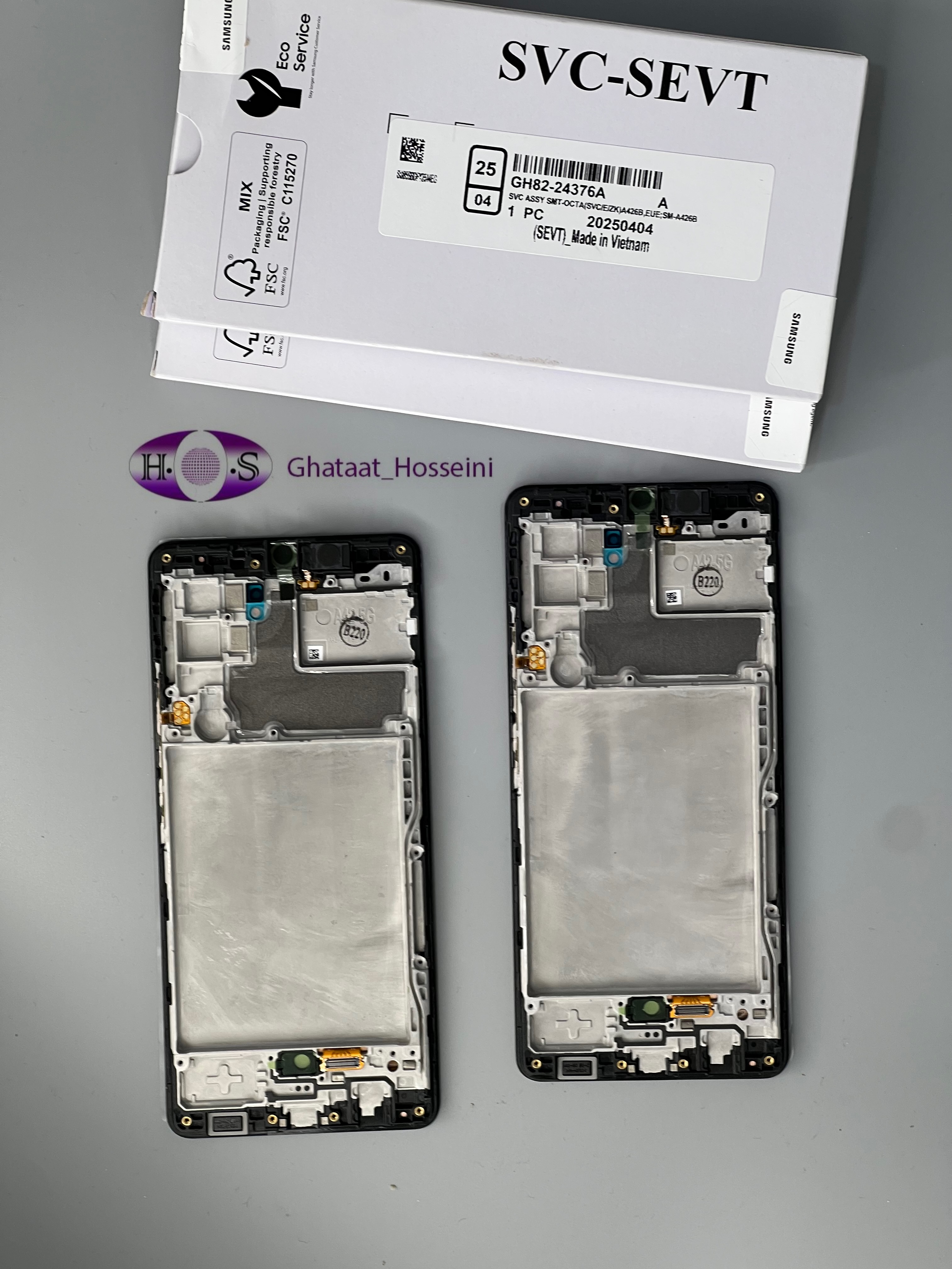 تاچ و السیدی گوشی سامسونگ Samsung A42/A426+Frame service pack بافریم اورجینال شرکتی