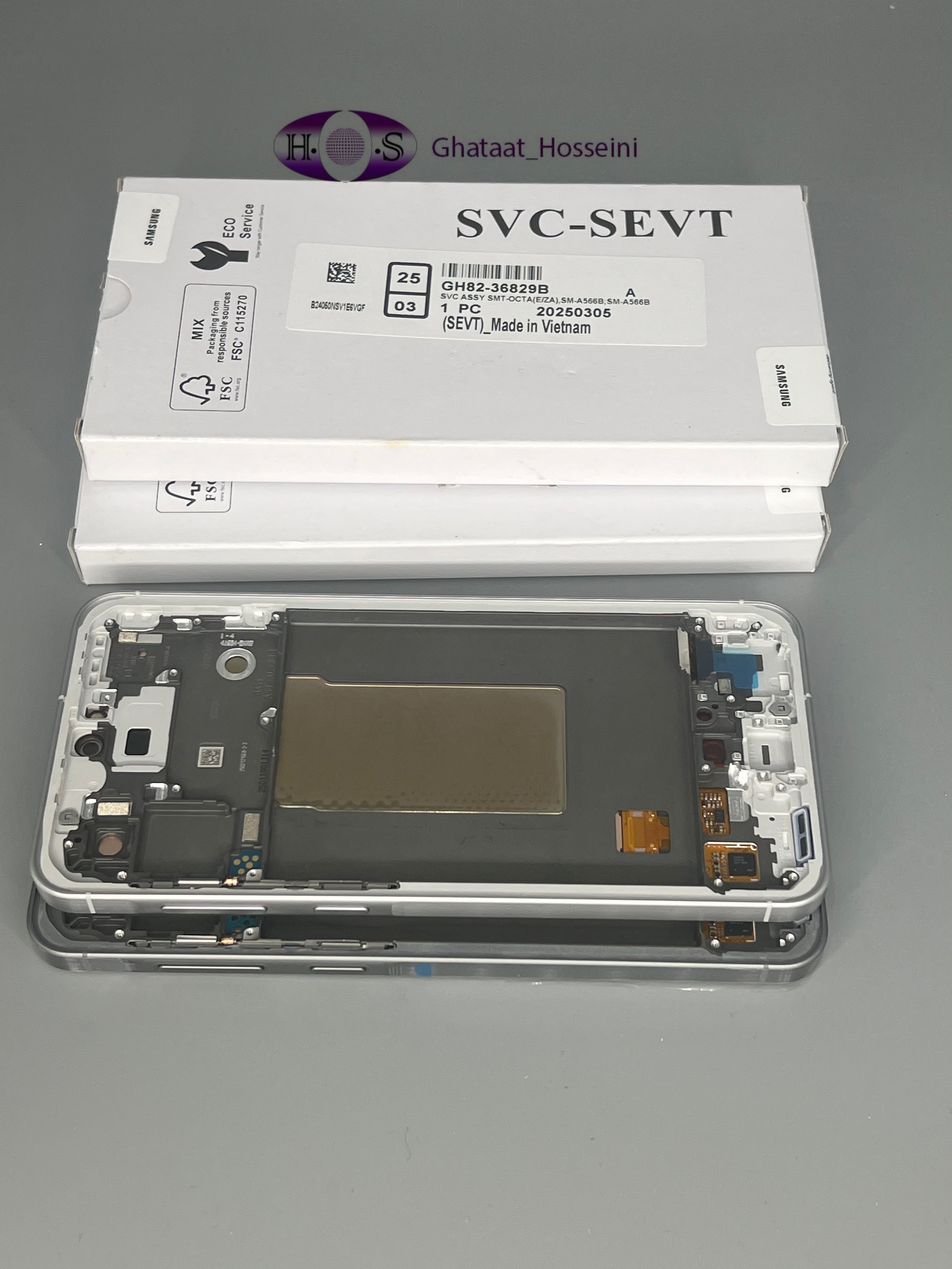 تاچ و السیدی گوشی سامسونگA56/A566 5G+Frame service packبافریم سرویس پک