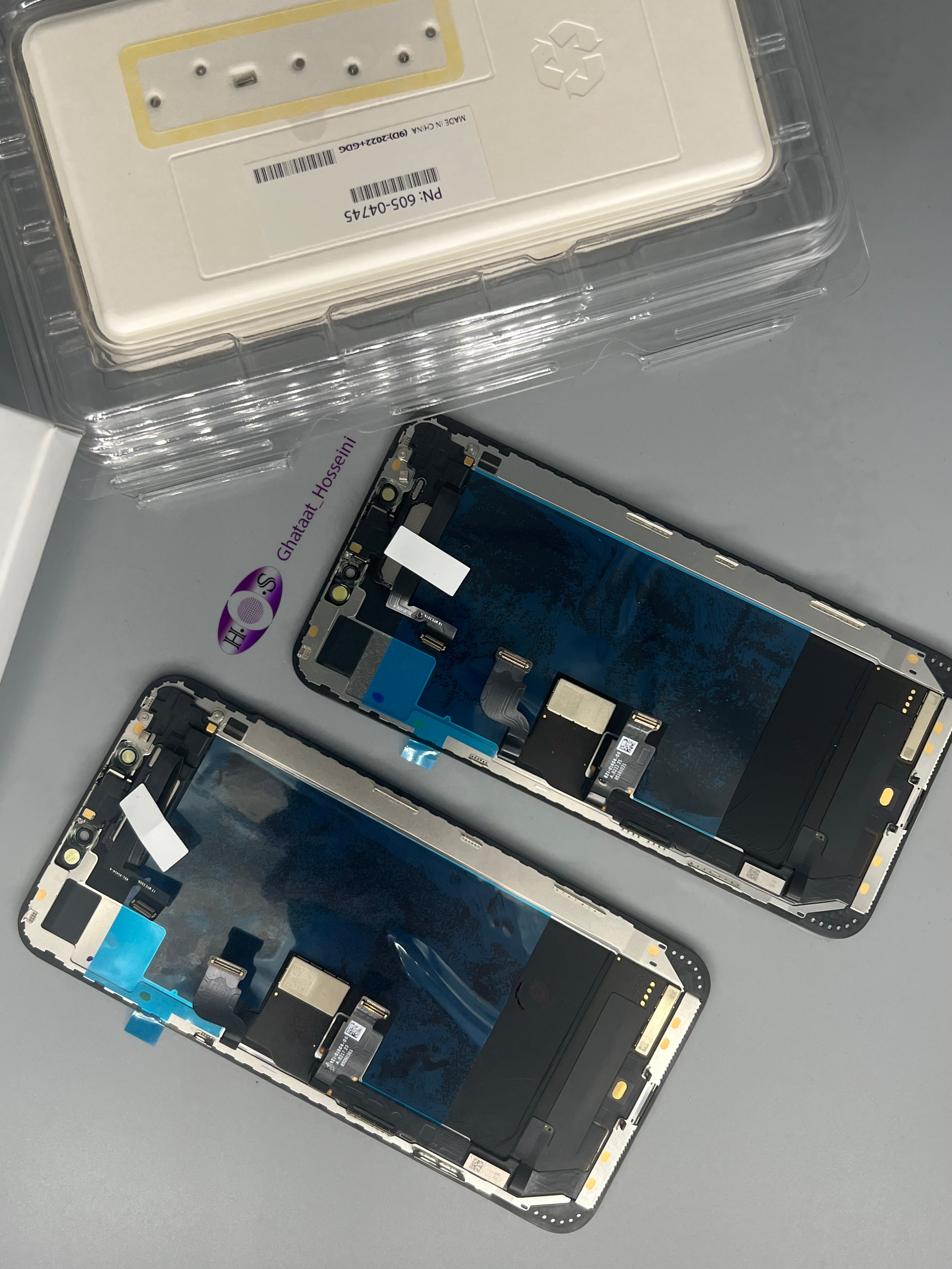 تاچ و السیدی گوشی ایفون ایکس اس مکس XS MAX+Speaker Org Service packبافریم و اسپیکر اورجینال سرویس پک