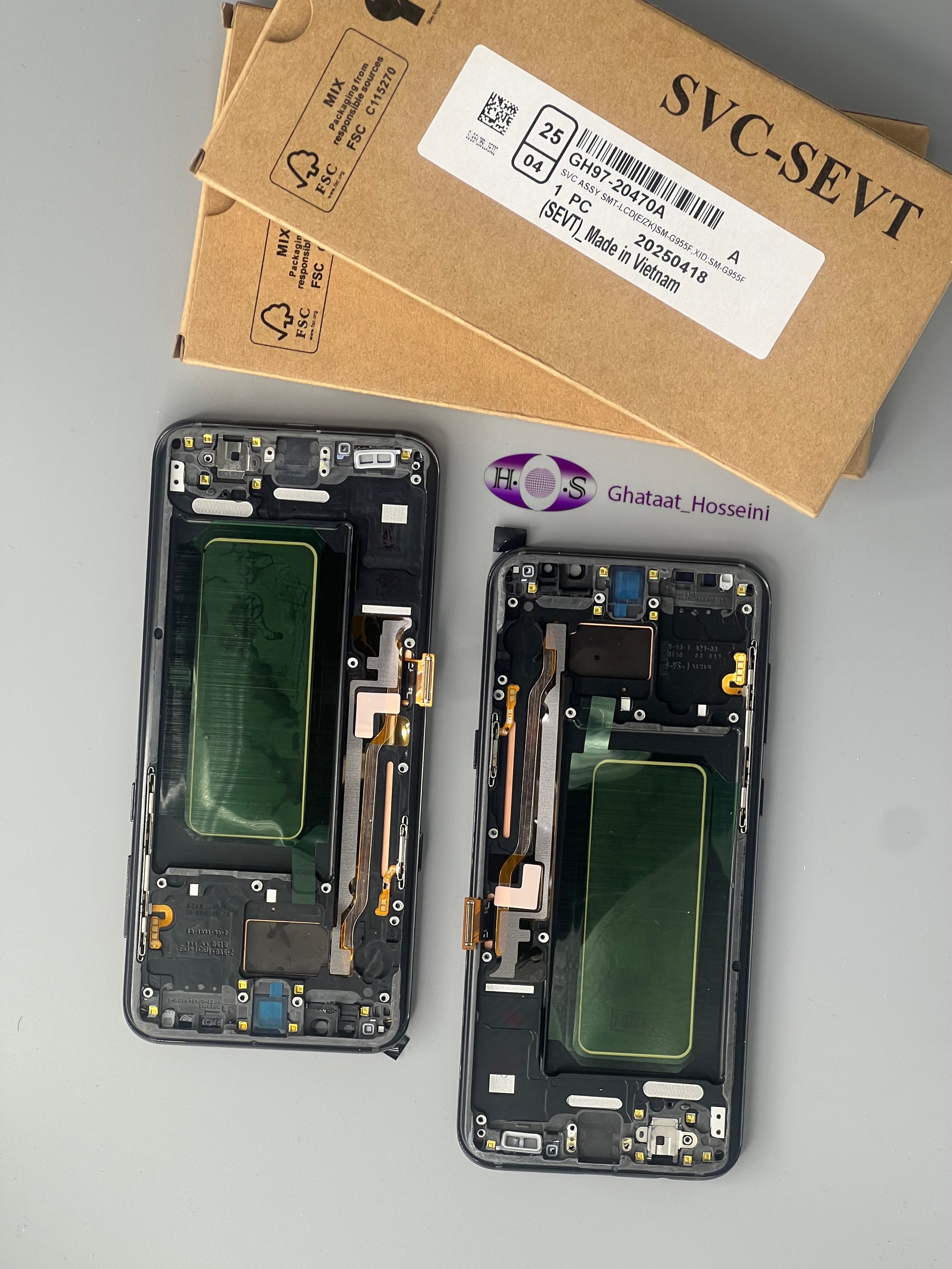 تاچ والسیدی گوشی سامسونگ Samsung S8plus/G955 Orgبافریم اورجینال چنج گلس