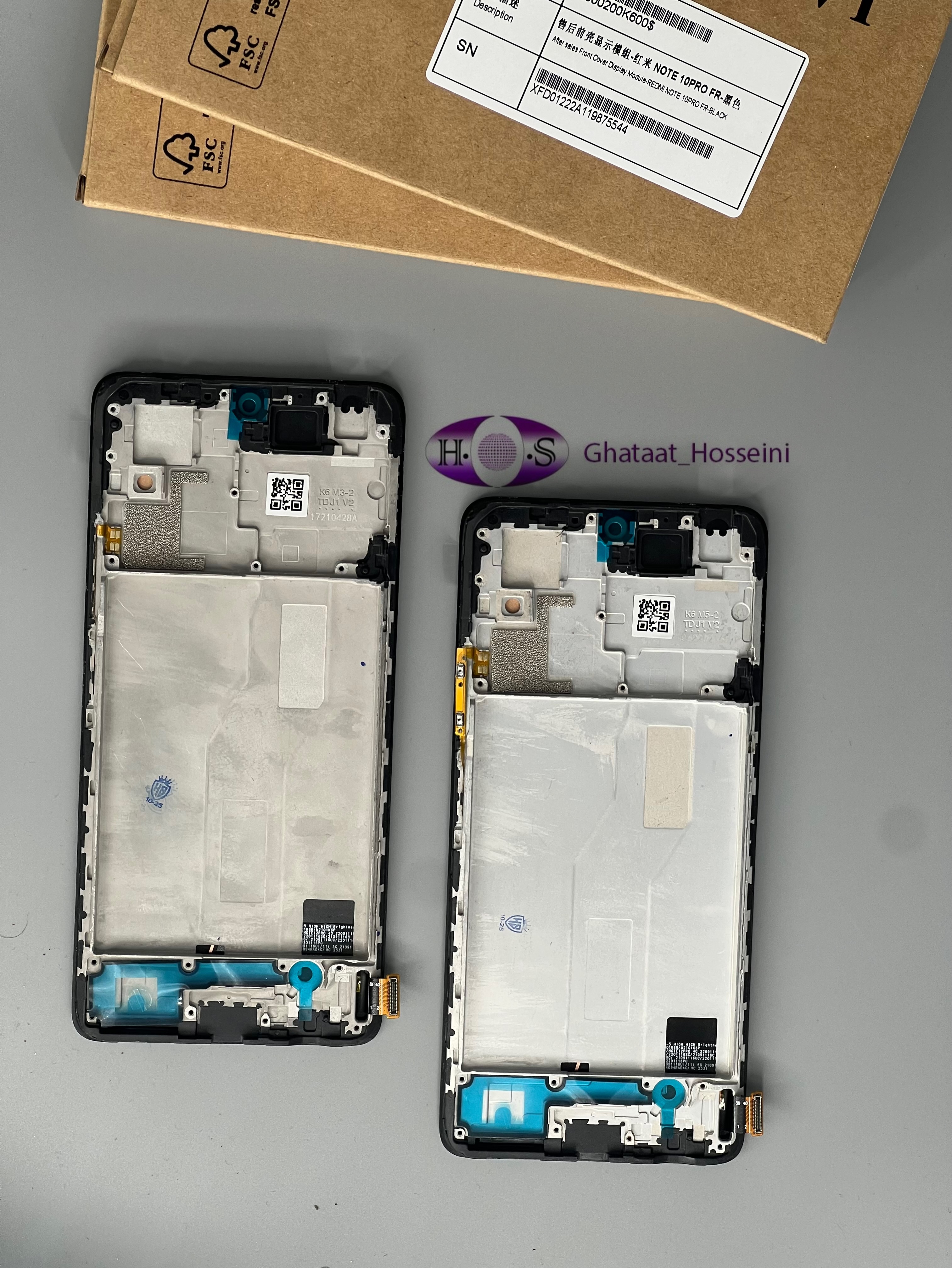 تاچ و السیدی گوشی شیامی Xiaomi Redmi Note10 pro/Note10 pro max Incell+Frameبافریم اینسل