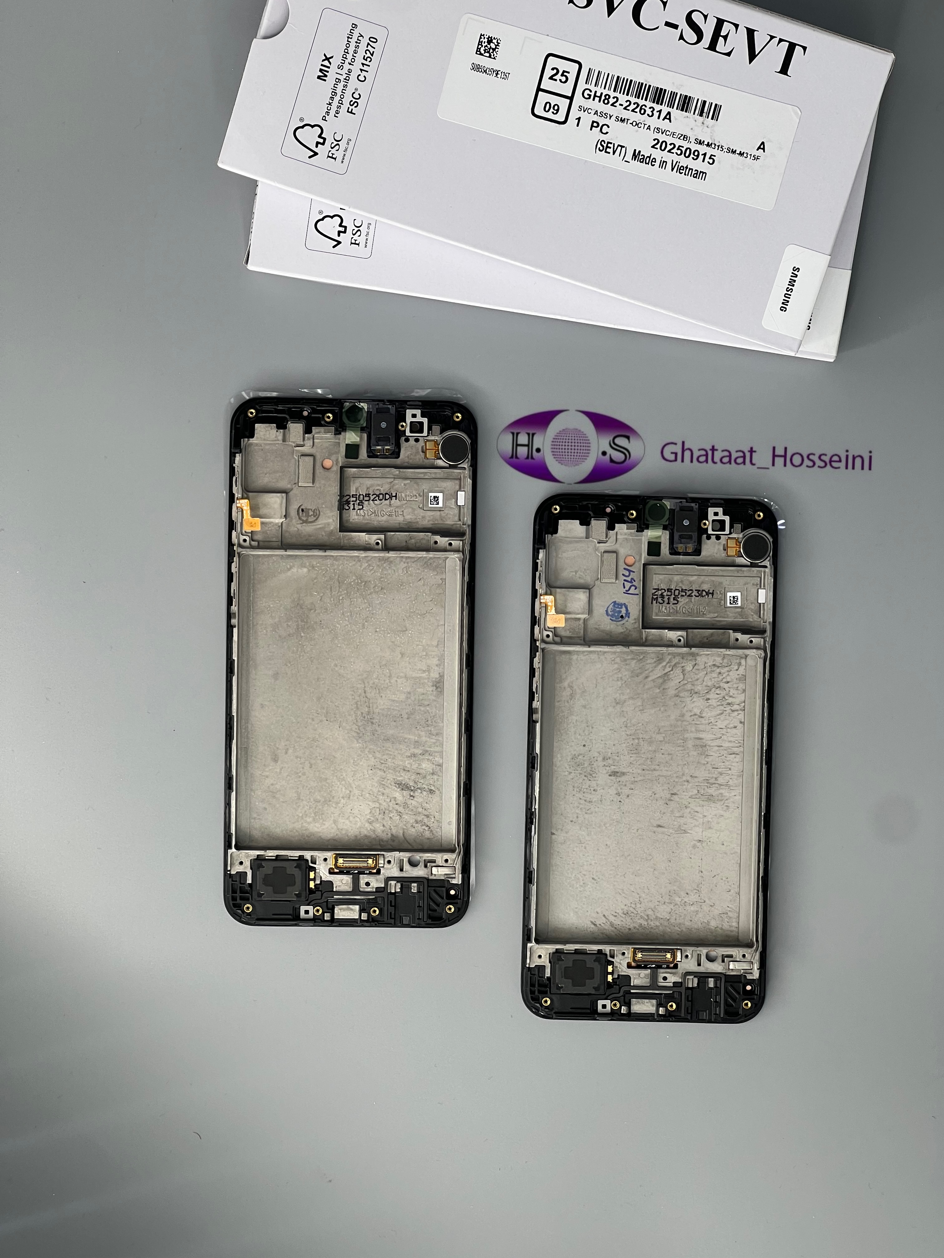 تاچ و السیدی گوشی سامسونگ Samsung M31/M315+Frame Orgبافریم اورجینال سرویس پک