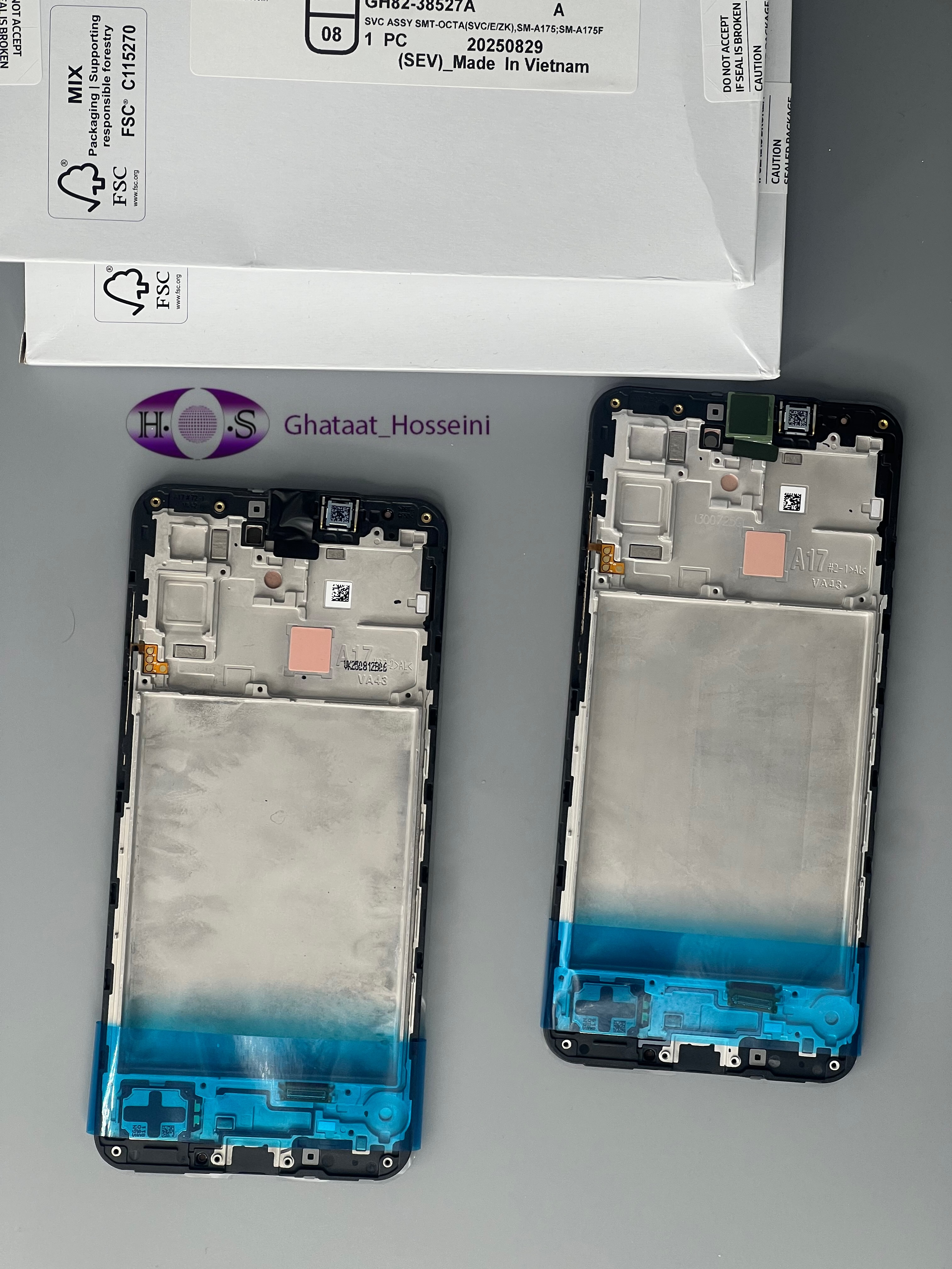 تاچ و السیدی گوشی سامسونگ Samsung A17/A175+Frame Org Service packبافریم اورجینال شرکتی