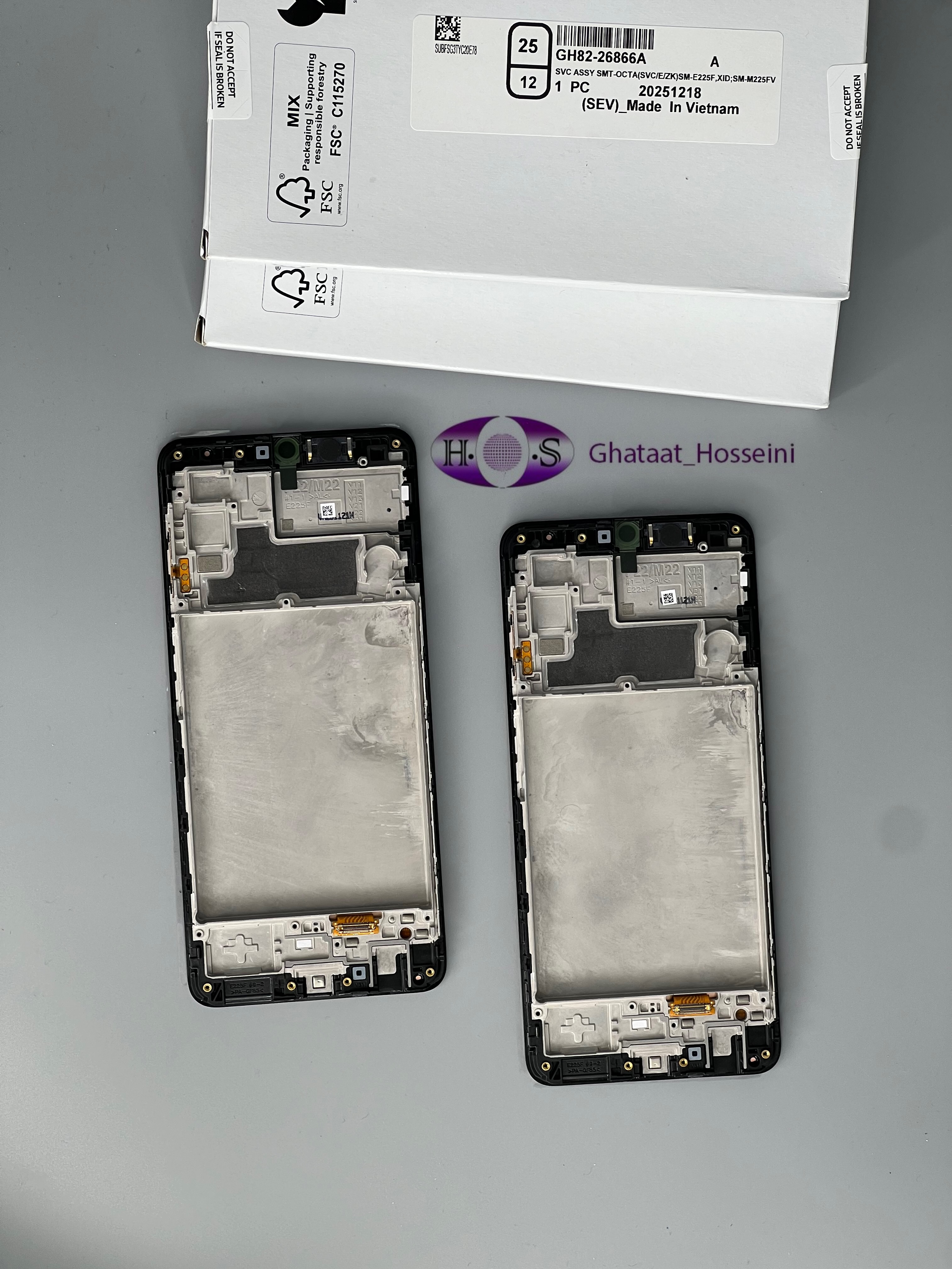 تاچ و السيدي گوشي سامسونگ Samsung M22/M225+Frame Orgبافريم اورجينال شركتي