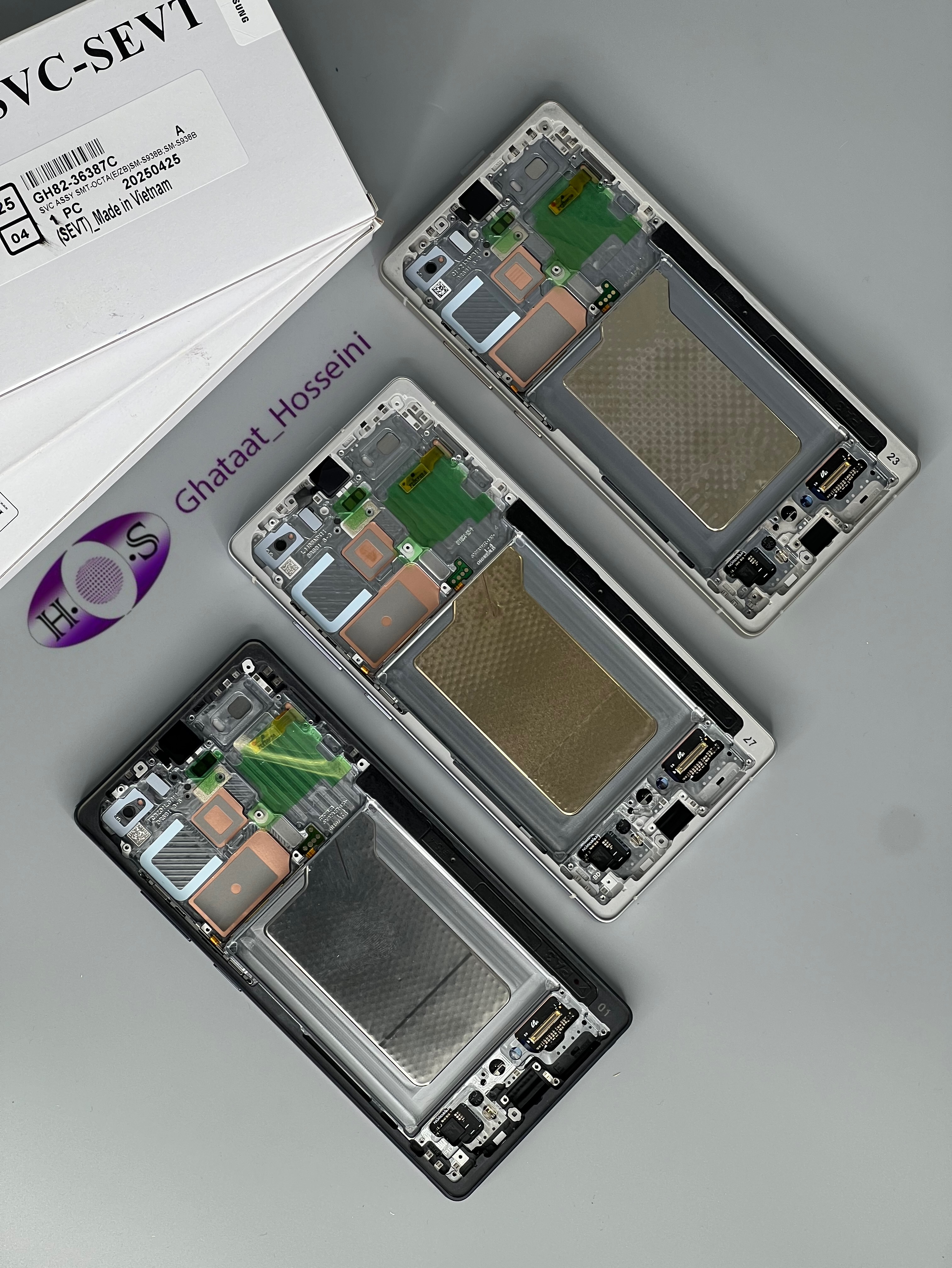 تاچ و السیدی گوشی سامسونگ Samsung S25 Ultra/S938+Frame Service packبافریم اورجینال سرویس پک