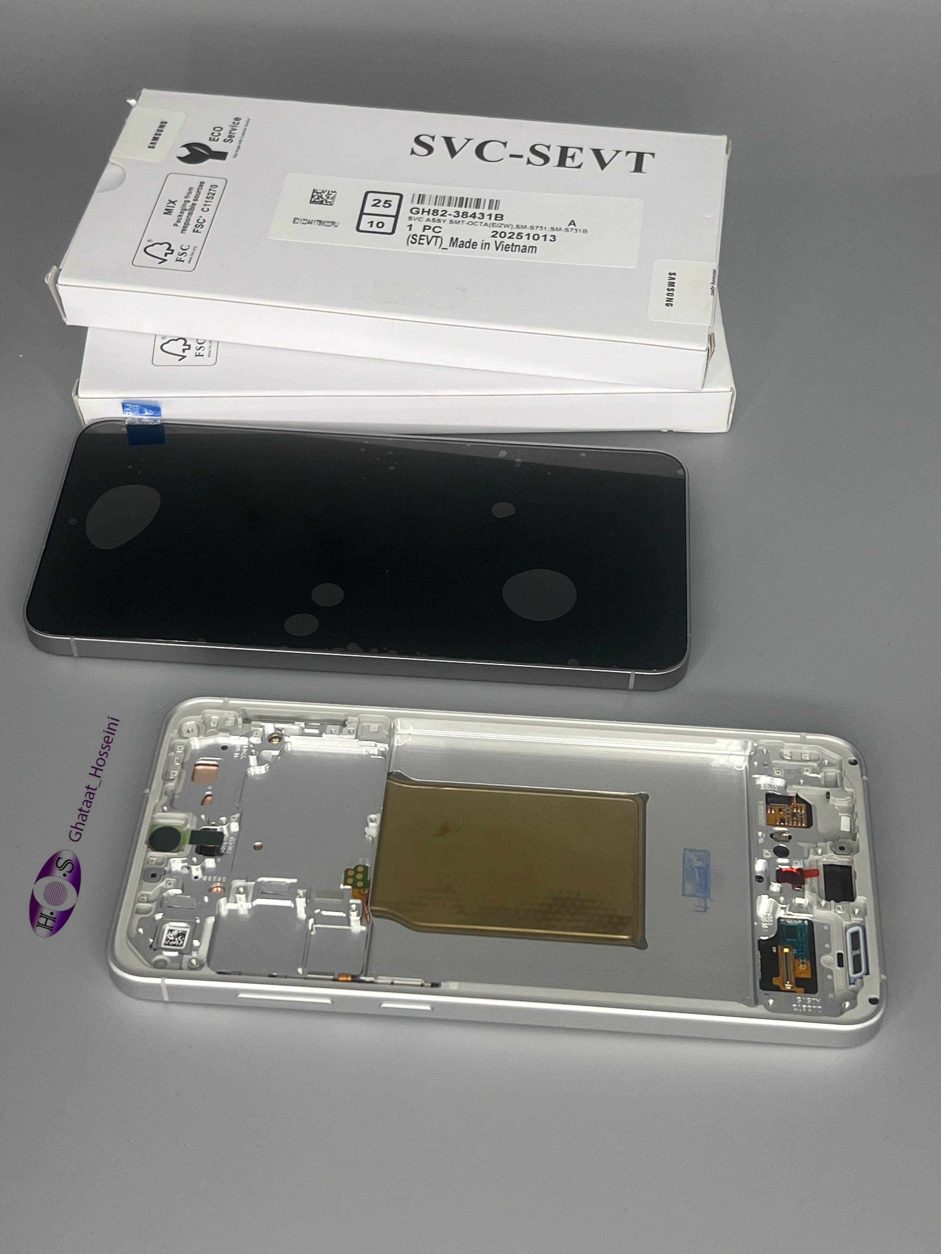 تاچ و السيدي گوشي سامسونگ Samsung S25 Fe/S731 Orgبافريم اورجينال سرويس پك