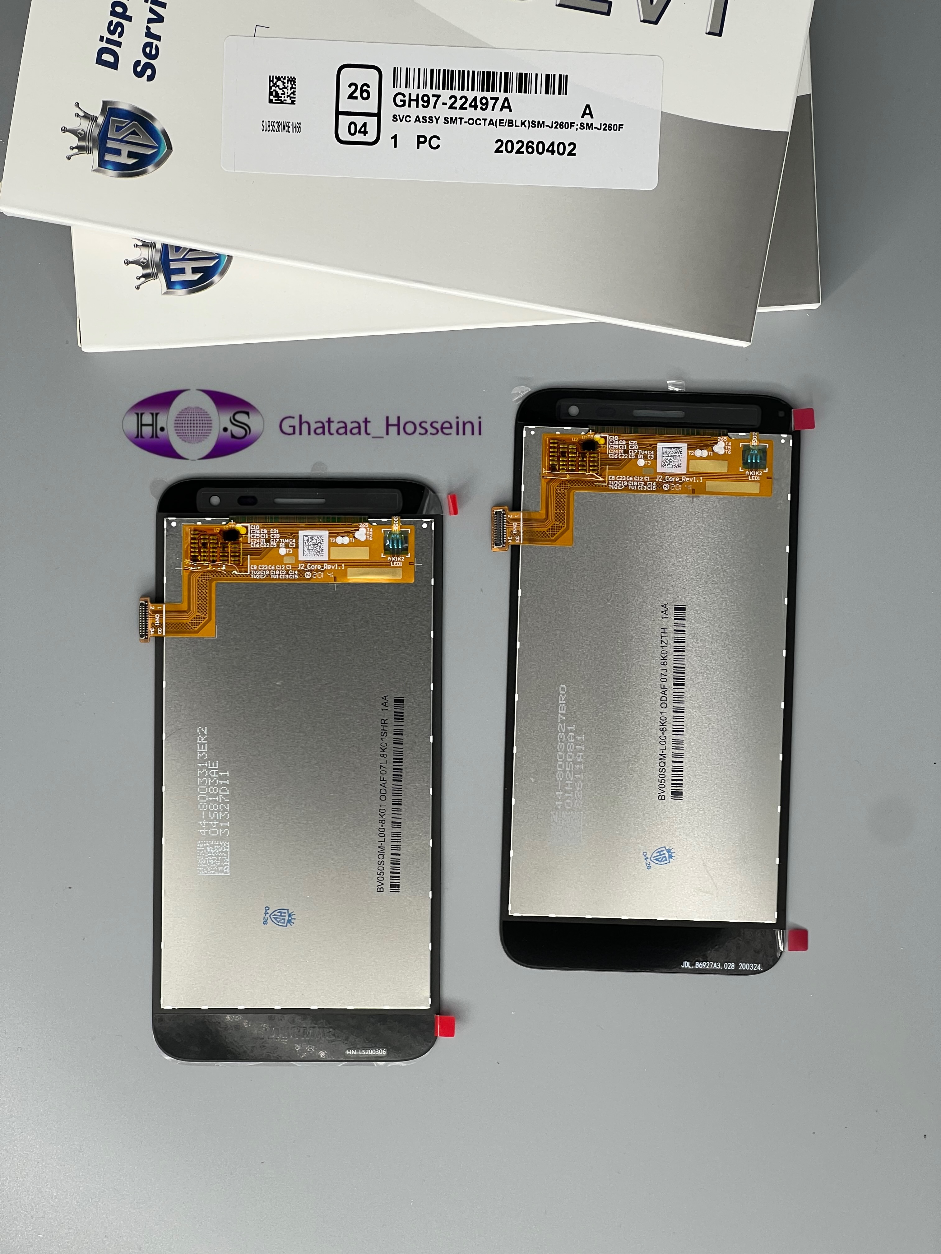 تاچ و السيدي گوشي سامسونگ Samsung J260/J2Core Orgبدون فريم اورجينال سرويس پك