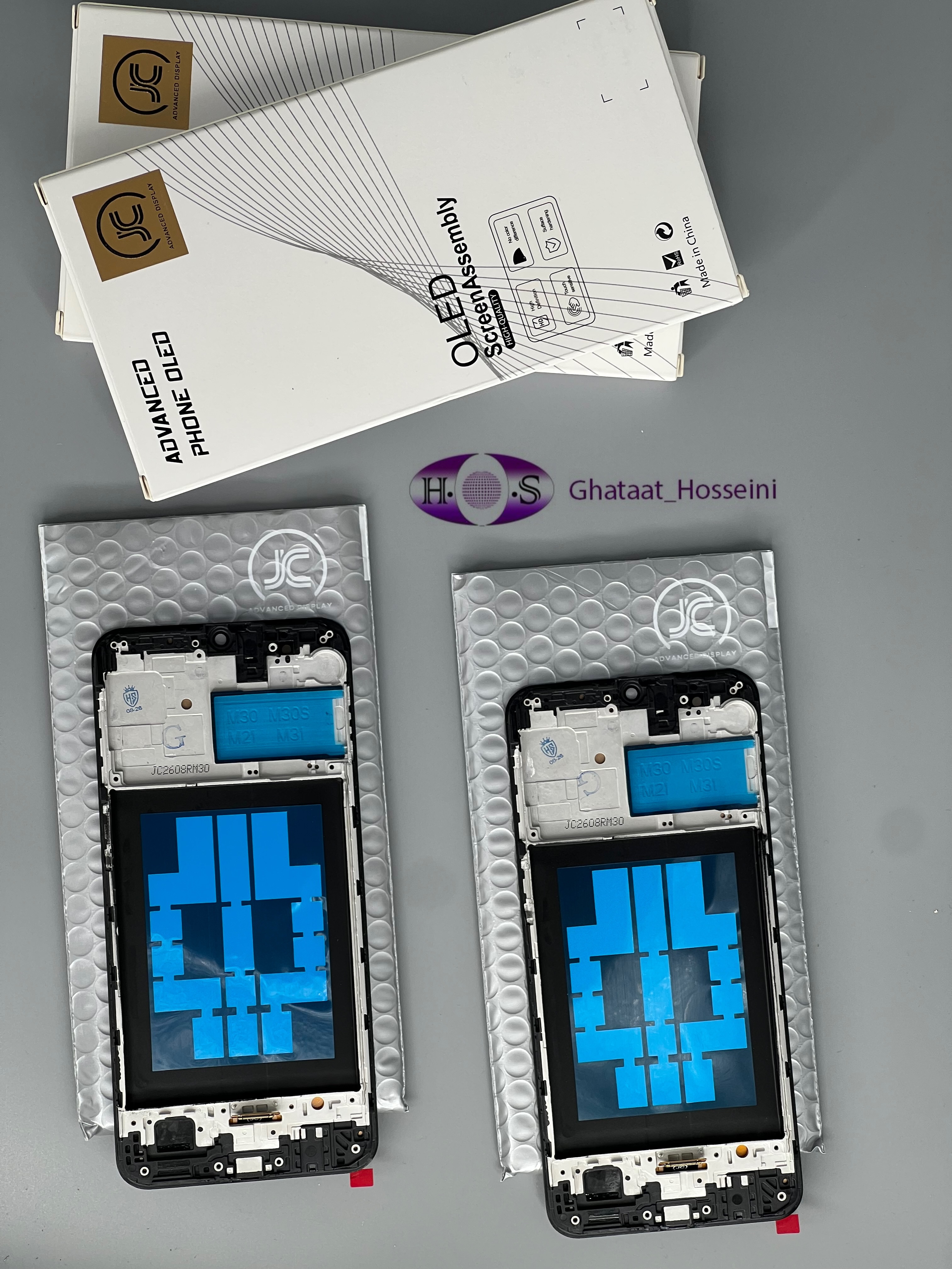 تاچ والسيدي سامسونگ اولد Samsung M30S/M307+Frame Oled Flat Jcبافريم اولد فلت Jc