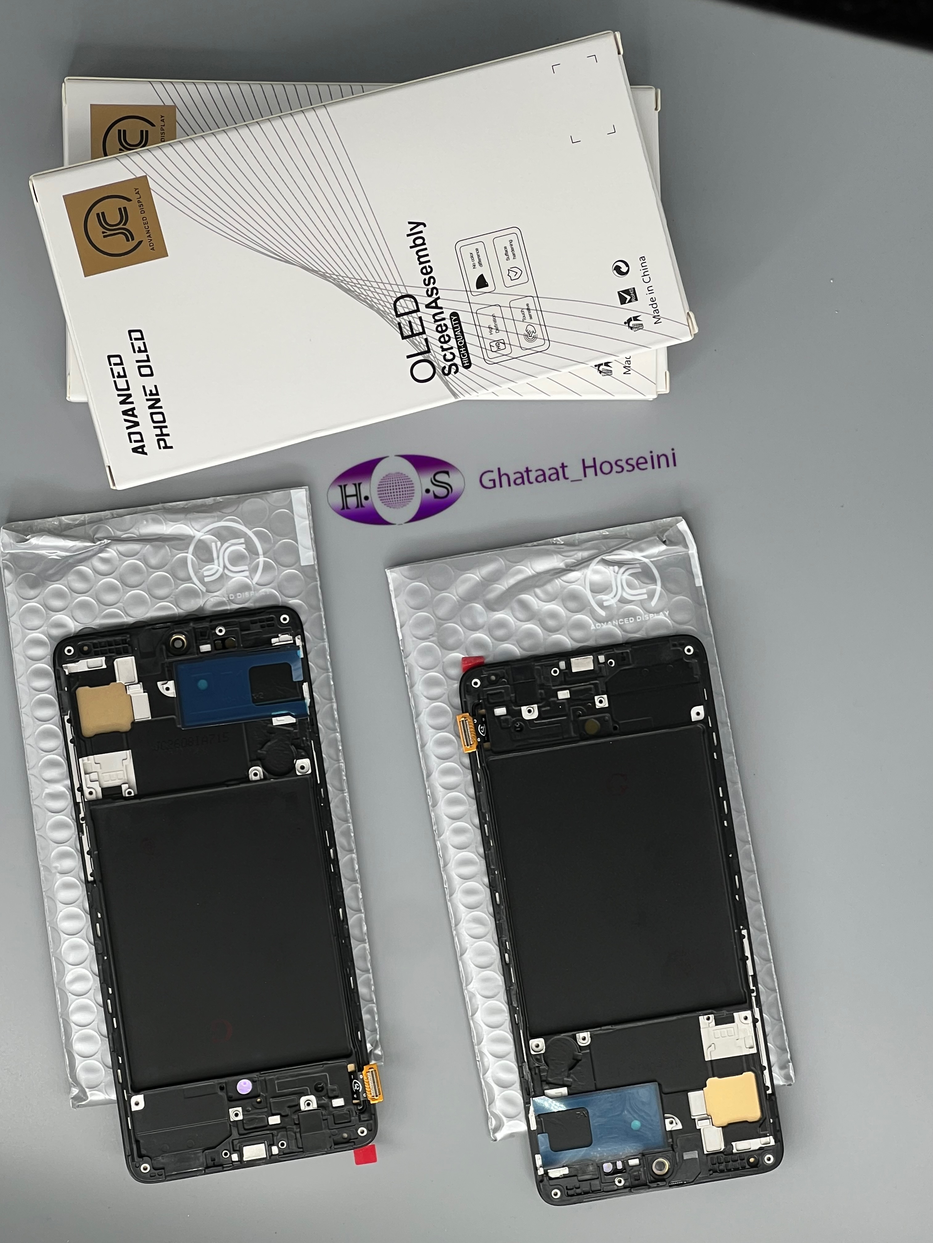 تاچ و السيدي گوشي سامسونگ اولد Samsung A71/A715 +Frame Oled Flat Jcبافريم اولد فلت jc