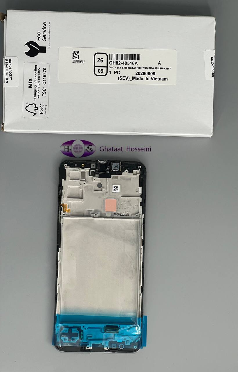 تاچ و السيدي گوشي سامسونگ آ18 Samsung A18/A185 4G+Frame Orgبافريم اورجينال سرويس پك
